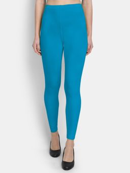 Suti - Women Cotton Ankle Length Leggings Turquoise