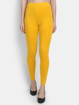 Suti - Women Cotton Ankle Length Leggings Yellow