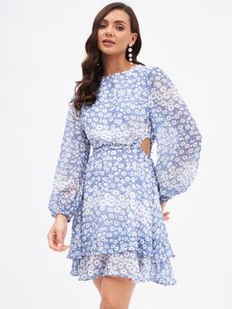 Kibo - Blue Polyester Dress For Women