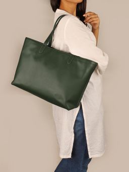 The House Of Ganges - Baby Diaper Vegan Leather Tote Bag - Army (L)