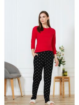 Van Heusen Woman Lingerie and Athleisure - Van Heusen Women Superior Drape & Ultra Soft Lounge Pants - Black