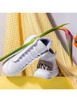Saint G - Dafne White Leather Handcrafted Sneakers
