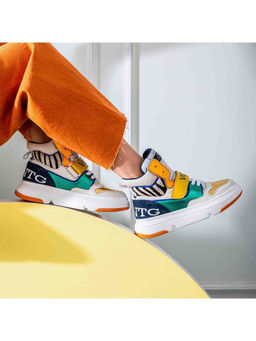 Saint G - Laurel Multi-Color Leather Handcrafted Sneakers.