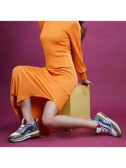 Saint G - Fiorella Multi-Color Leopard Print Leather Sneakers