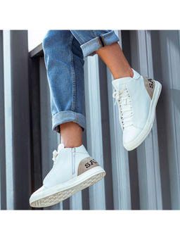 Saint G - Milo White Leather Handcrafted Sneakers