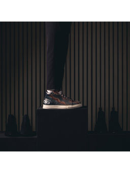 Saint G - Devon Multi-Color Snake Embossed Leather Sneakers