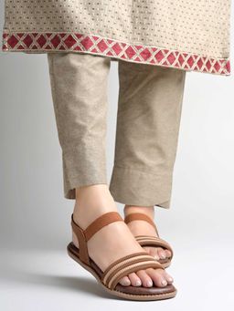 Shoetopia - Women Brown Casual Sandals
