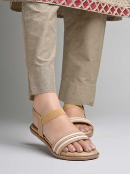 Shoetopia - Women Beige Casual Sandals