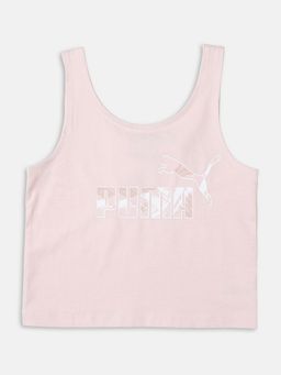 Puma - All Over Print Crop Girls Pink T-Shirts