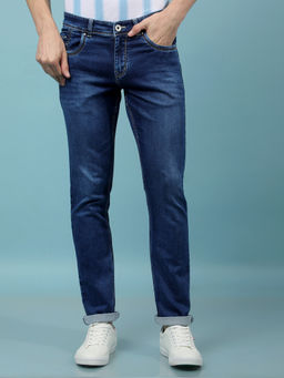 CRIMSOUNE CLUB - Men Blue Solid Jeans