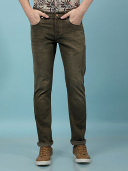 CRIMSOUNE CLUB - Men Beige Solid Jeans