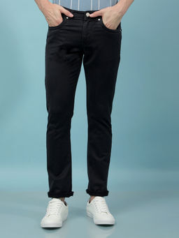 CRIMSOUNE CLUB - Men Charcoal Solid Jeans