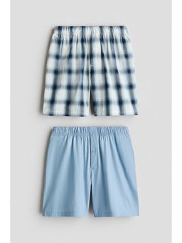 H&M - Boys Blue 2-Pack Cotton Shorts
