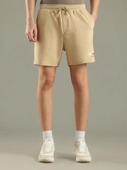 Tommy Hilfiger - Beige Regular Fit Solid Mid Rise Shorts