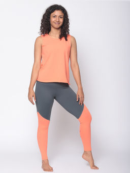 Kica - Set: Cotton High Neck Tank & High Waisted Leggings in SKN Fabric