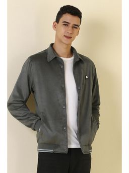 Allen Solly - Grey Polyester Full Sleeves Jacket