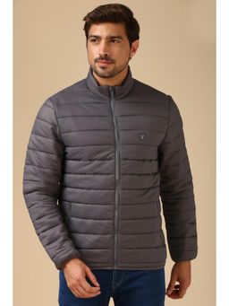 Van Heusen - Grey Nylon Full Sleeves Jacket