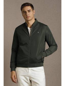 Louis Philippe - Green Polyester Full Sleeves Jacket
