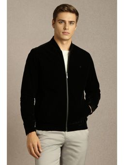 Louis Philippe - Black Polyester Full Sleeves Jacket