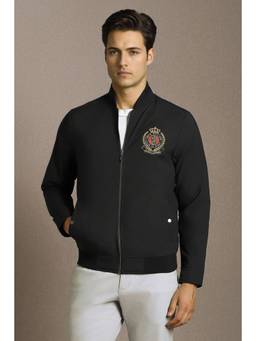 Louis Philippe - Black Polyester Full Sleeves Jacket