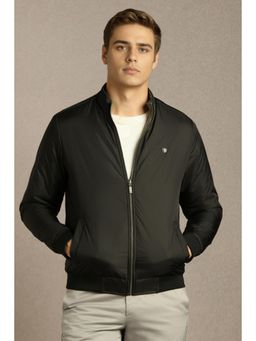 Louis Philippe - Black Polyester Full Sleeves Reversible Jacket