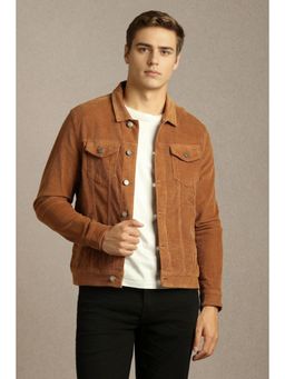 Louis Philippe - Brown Cotton Full Sleeves Jacket