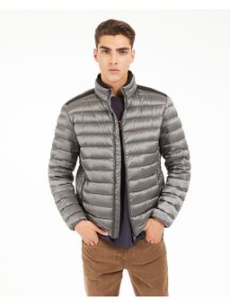 Guess - Grey Polyamide Full Sleeves Jacket