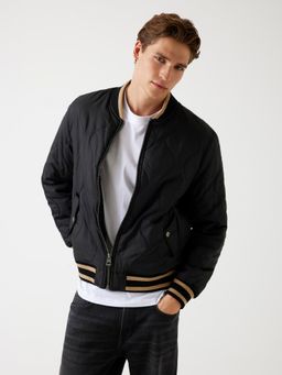 Guess - Black Polyamide Full Sleeves Jacket