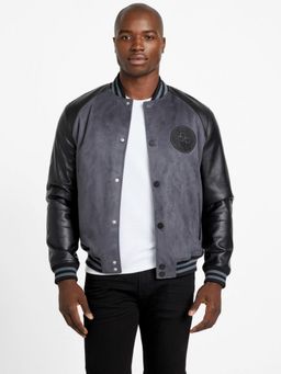 Guess - Grey Polyester Full Sleeves Jacket