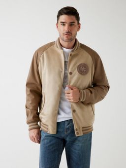 Guess - Brown Polyester Full Sleeves Jacket