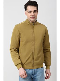 Peter England - Khaki Polyester Full Sleeves Reversible Jacket