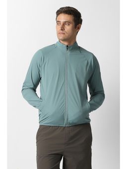 Van Heusen - Blue Nylon Blended Full Sleeves Jacket