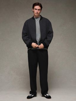 American Eagle - Grey Polyester Blend Full Sleeves Jacket