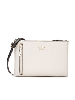 Guess - White Solid Sling Bag