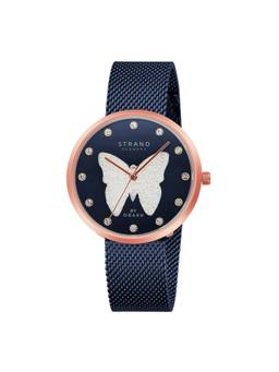 Strand by Obaku - Sparkling Butterfly Analog Dial Womens Watch - Blue - S700LHVLML-DBW_A (M)