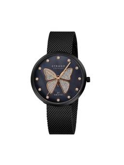Strand by Obaku - Butterfly Charcoal MOP Dial Womens Watch - Black - S700LXBBMB-DB_A (M)