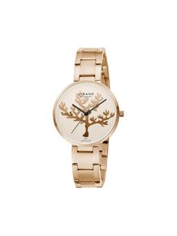 Strand by Obaku - Coral Rosette Analog Pink Dial Womens Watch - Off White - S700LXVVSV-DCR_A (M)
