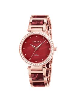 Strand by Obaku - Belle Mare Analog MOP Dial Womens Watch - Red - S713LXVDSD_A (M)