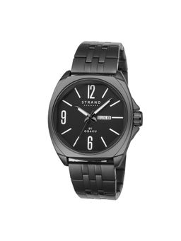 Strand by Obaku - Douglas Dark Analog Tonneau Dial Mens Watch - Black - S722GDBBSB_A (M)