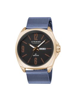 Strand by Obaku - Douglas Ocean Analog Tonneau Dial Mens Watch - Black - S722GDVLML_A (M)