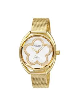 Strand by Obaku - Rose Gold Analog white Oval Dial Womens Watch - S734LXGWMG_A (M)