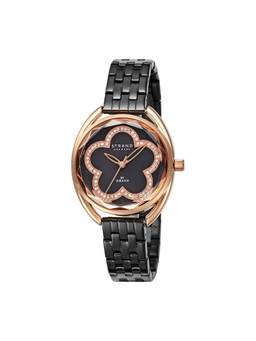 Strand by Obaku - Rose Ink Analog MOP Oval Dial Womens Watch - Black - S734LXVBSB_A (M)