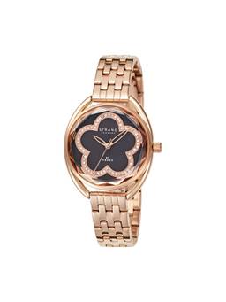 Strand by Obaku - Rose Merlot Analog MOP Oval Dial Womens Watch - Black - S734LXVBSV_A (M)
