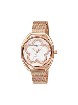 Strand by Obaku - Rose Rose Analog white Oval Dial Womens Watch - S734LXVWMV_A (M)