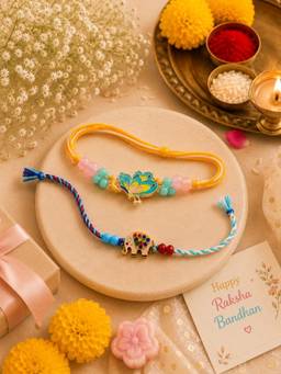 REENISAA - Butterfly and Elephant Kids Rakhi