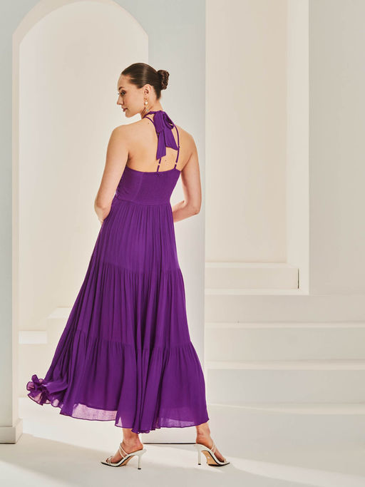 Buy By The Bay Purple Halter Neck Maxi Dress Online