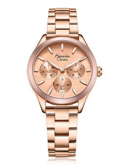 Alexandre Christie - Ladies Multifunction Small Watch - Rose Gold-2A93BFBRGLKRG