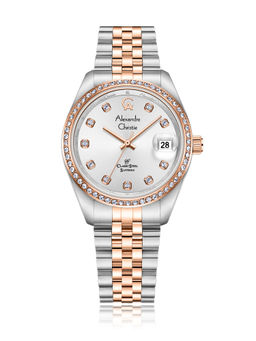 Alexandre Christie - Sapphire Ladies Small Watch - Silver Rose Gold-5012LDBTRSL