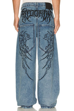 Affliction - Tribal & Wings Denim Pants