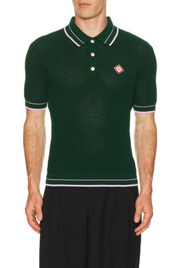 Casablanca - Mock Mini Crochet Polo